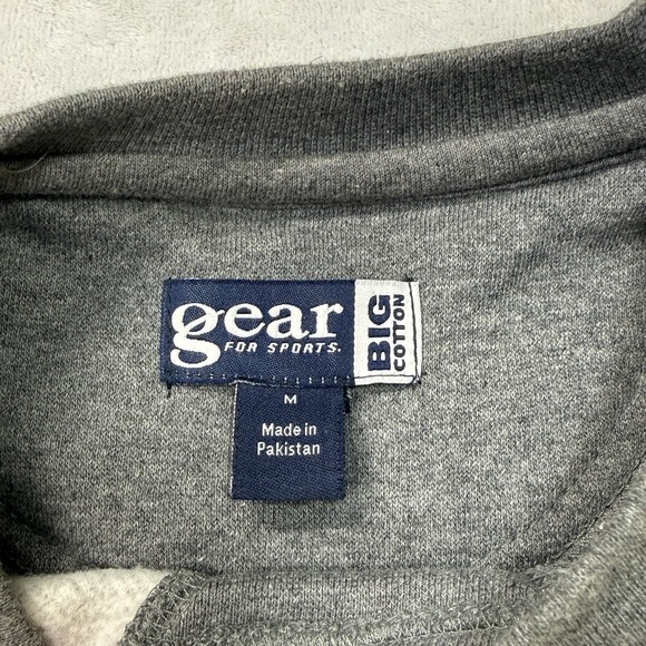 Wisconsin Badgers Crewneck Sweatshirt Gray Big Cotton Logo Mens M - Picture 3 of 9